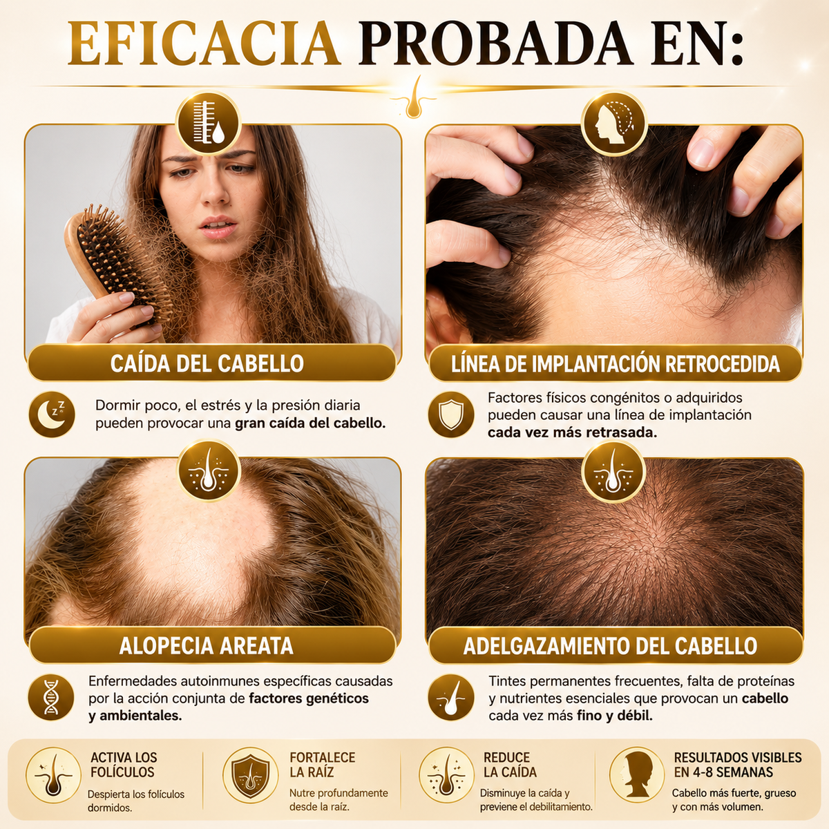Esencia Anticaída Para El Crecimiento Del Cabello Con Biotina y Queratina